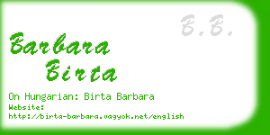 barbara birta business card